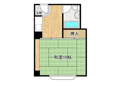 琵琶湖プラザ(ワンルーム/8階)の間取り写真