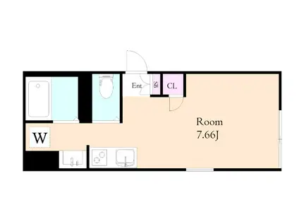 グリーンヴィラ成増(ワンルーム/1階)の間取り写真