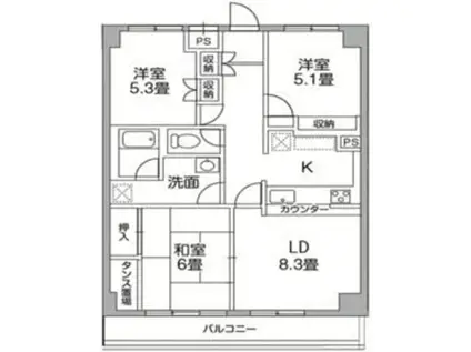 TS GARDEN稲城(3LDK/2階)の間取り写真