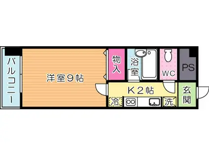 ロイヤルハイツ明石(1K/2階)の間取り写真