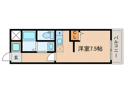 BRILLIANT YEBISU(ワンルーム/3階)の間取り写真