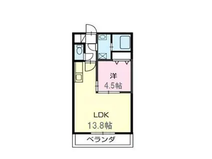 COZY COURT(1LDK/2階)の間取り写真