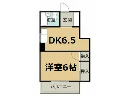 SS栄ビル(1DK/1階)の間取り写真
