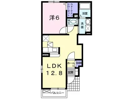 メゾンセレーノ(1LDK/1階)の間取り写真