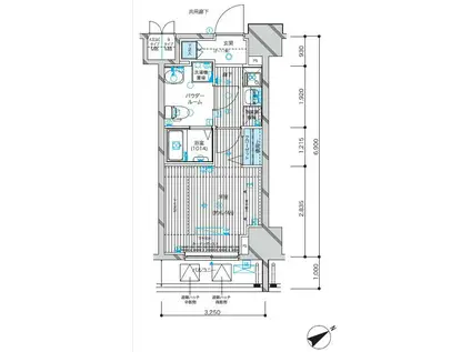 メインステージ蒲田VIエグザ(1K/3階)の間取り写真