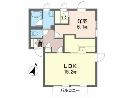 メゾンドエストエールA(1LDK/1階)の間取り写真