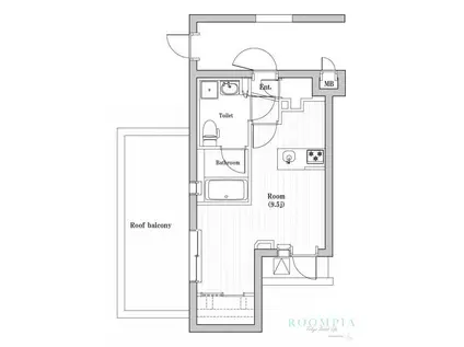 レジデンス東中野ガーデン(ワンルーム/5階)の間取り写真