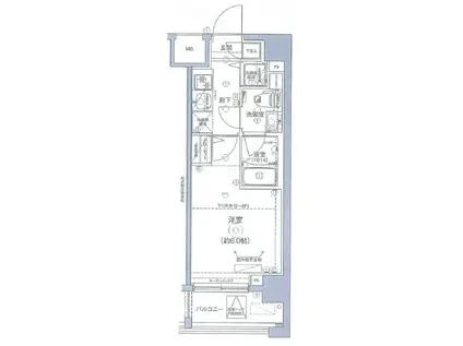 LEA横濱天王町参番館(1K/3階)の間取り写真