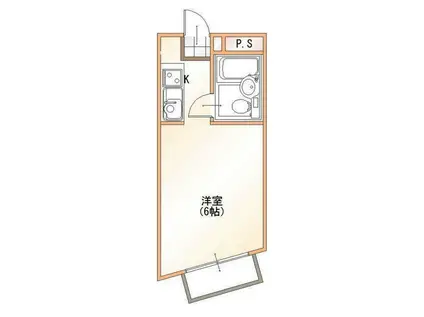 オリンピックハイツ(ワンルーム/1階)の間取り写真