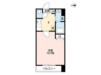 アーバン・ビルドIII(1K/6階)の間取り写真