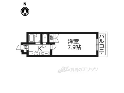EVANS祇園(1K/4階)の間取り写真