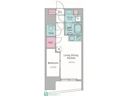 レジディア亀戸プレイス(1LDK/6階)の間取り写真