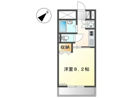 ACE FLATS(1K/2階)の間取り写真