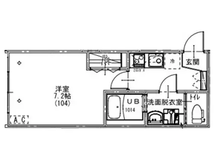 KEIAI RWSIDENCE 北習志野(1K/1階)の間取り写真