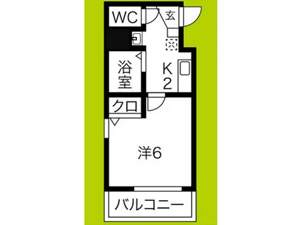 ライラック都島本通(1K/4階)の間取り写真