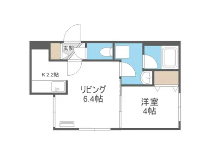 NOVELLO NANGO(1LDK/4階)の間取り写真