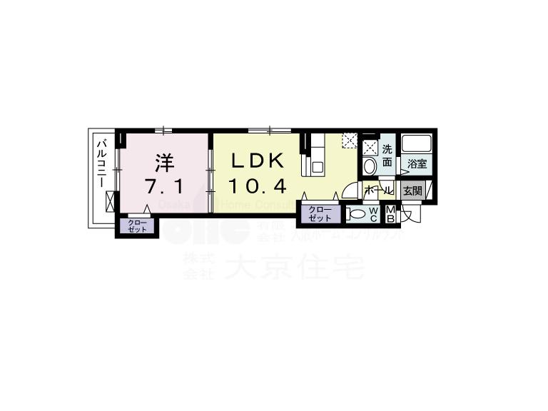 シュヴァルマラン(1LDK/1階)の間取り写真