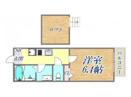 アルテールメゾン(1K/2階)の間取り写真