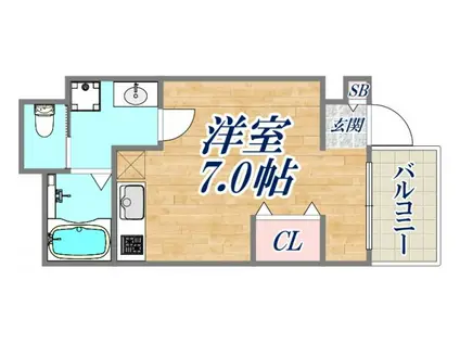 レガーロ雲井(ワンルーム/4階)の間取り写真