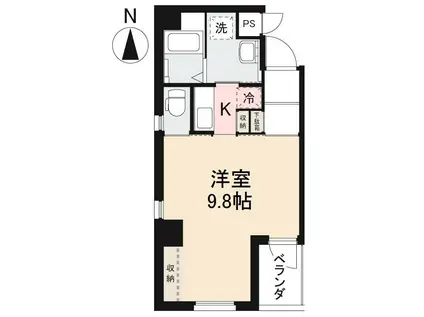 THE OGIMACHI MANSION(1K/4階)の間取り写真