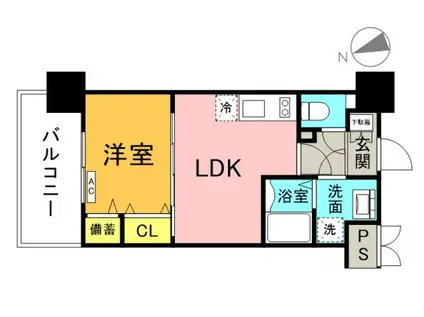 KATAYAMA BLDG 27(1LDK/8階)の間取り写真