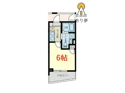 CNMFOR岩間町(1K/3階)の間取り写真