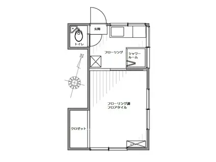 アメニティ中目黒(1K/2階)の間取り写真