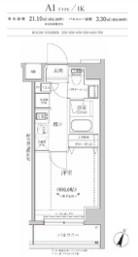 RELUXIA横濱元町(1K/7階)の間取り写真