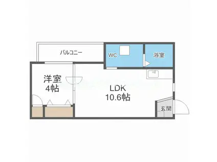 FMAISON住吉公園南(1LDK/3階)の間取り写真