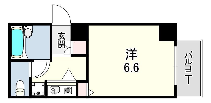 朝日プラザ兵庫永沢町Ⅱ(1K/3階)の間取り写真