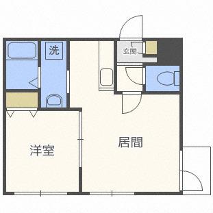 グランディール元町(1LDK/1階)の間取り写真