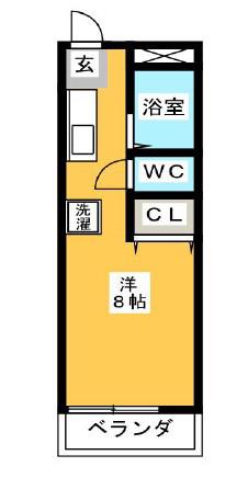 サンライフ小林A棟(1K/1階)の間取り写真