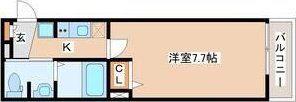 AKALA福田町(1K/3階)の間取り写真
