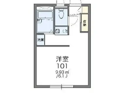 レオパレスマ・メゾンティーワイズ(1K/2階)の間取り写真