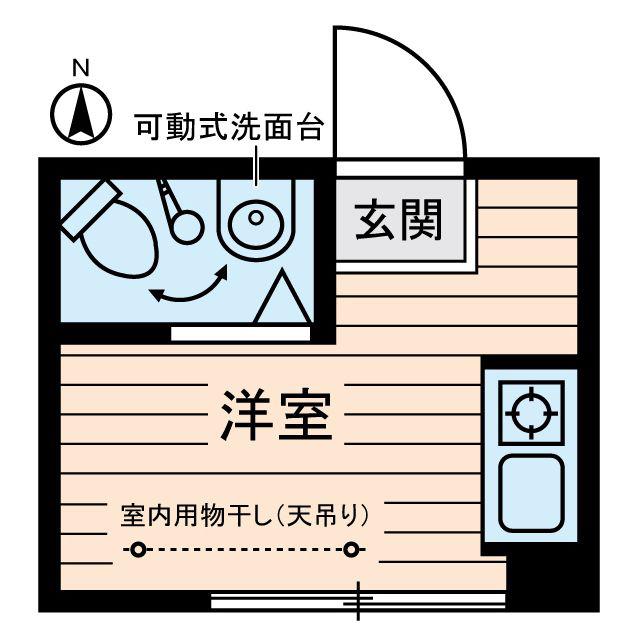 柳橋ビル(ワンルーム/5階)の間取り写真