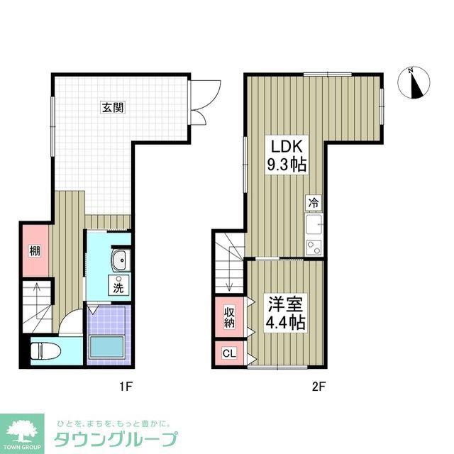 MELDIA茅ヶ崎(1LDK/1階)の間取り写真