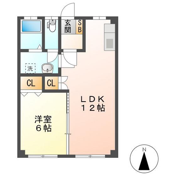 リバティー鈴木(1LDK/1階)の間取り写真