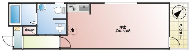 ジオ北栄(1K/3階)の間取り写真