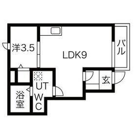 セレスト泉中央II(1LDK/2階)の間取り写真