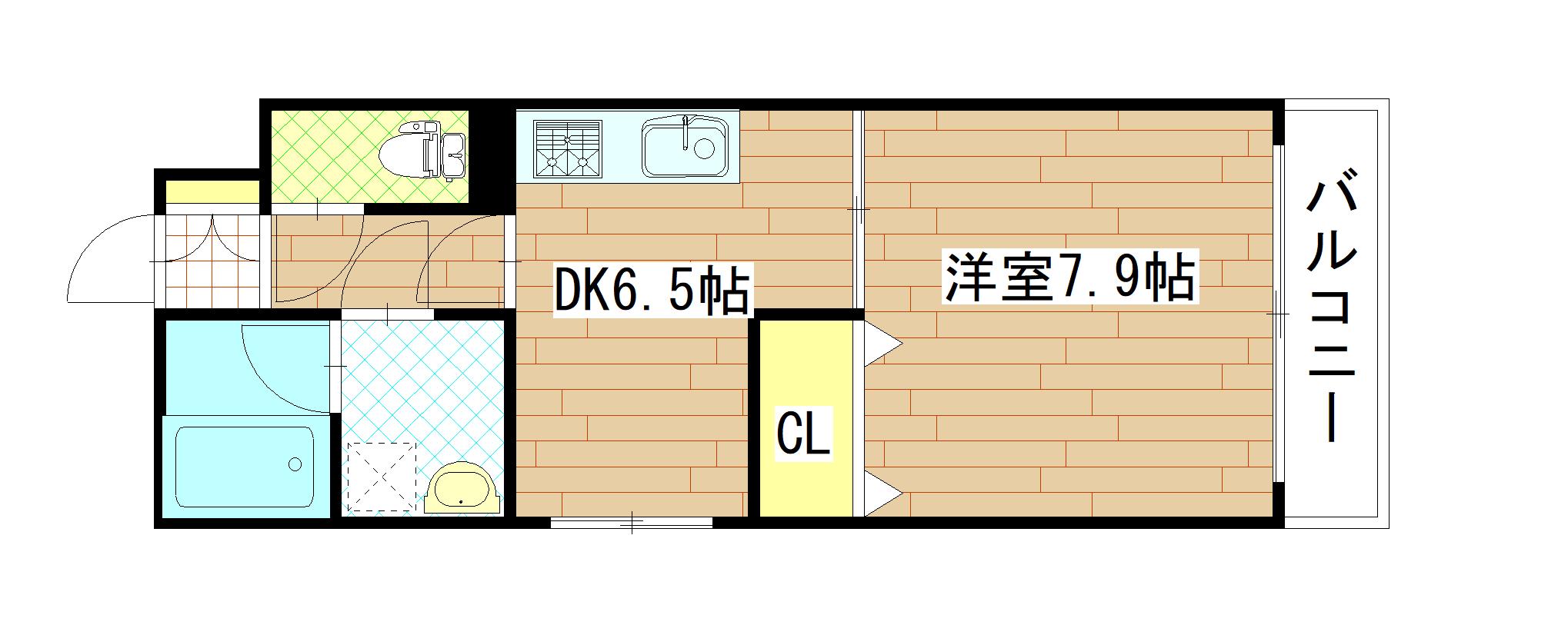 サクラ・ヒルズ(1DK/3階)の間取り写真