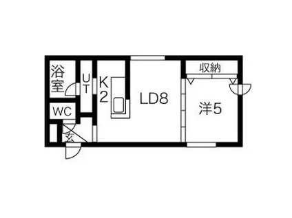 サルバトーレ元町(1LDK/1階)の間取り写真