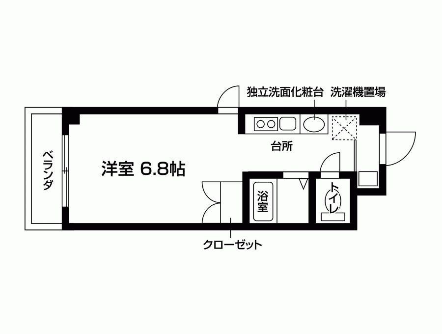 アヴァンセクール江坂(1K/5階)の間取り写真