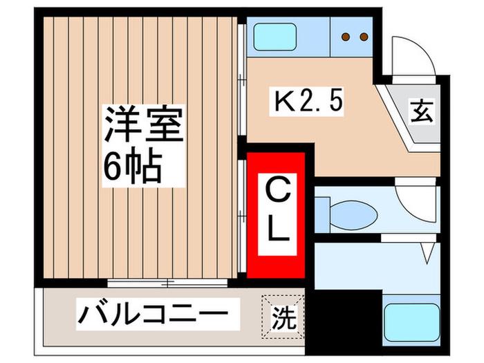コーポステーションサイドコシベ(1K/5階)の間取り写真