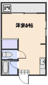 ハイツトニカ(ワンルーム/2階)の間取り写真