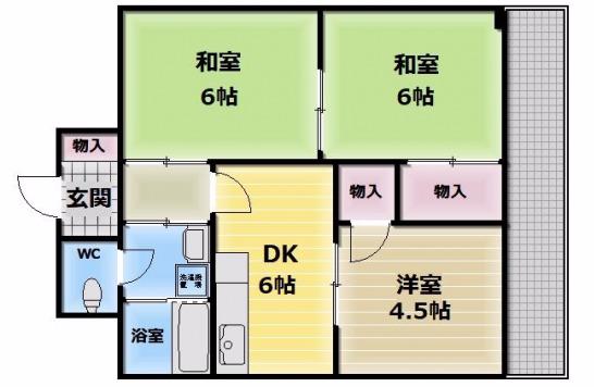カーサセリオ(3DK/3階)の間取り写真