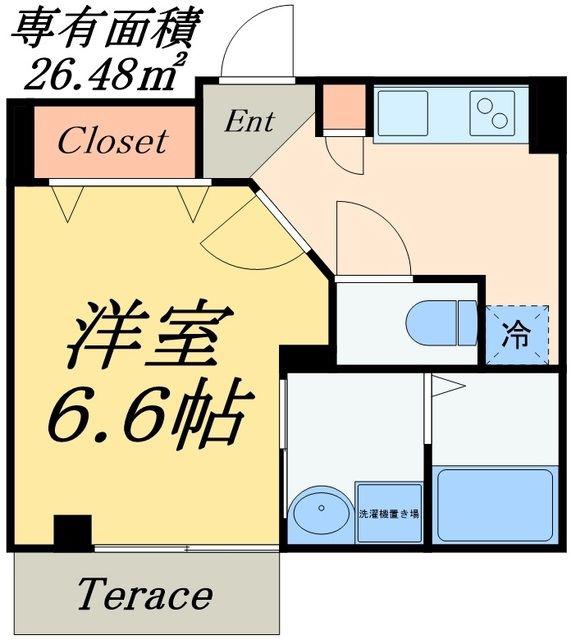 FOREST COURT(1K/1階)の間取り写真