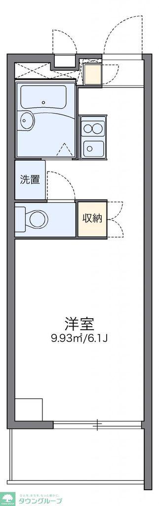 レオパレス片倉(1K/3階)の間取り写真