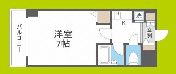 エンブレム都島(1K/5階)の間取り写真