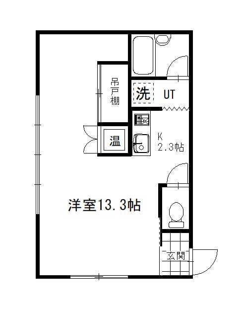 ワイズ住吉(1K/3階)の間取り写真