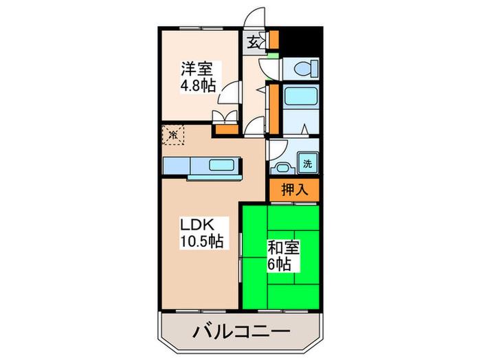 グラン・チェスタ I(2LDK/3階)の間取り写真